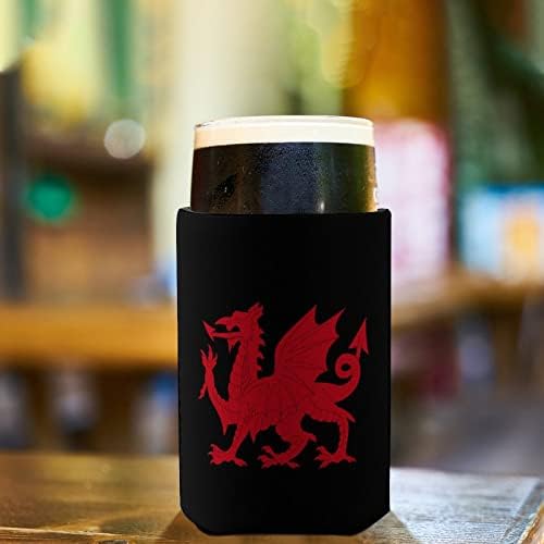 דגל של ויילס וולשית אדום דרקון לשימוש חוזר כוס שרוולים אייס קפה מבודד מחזיק כוס עם חמוד דפוס עבור חם קר משקאות