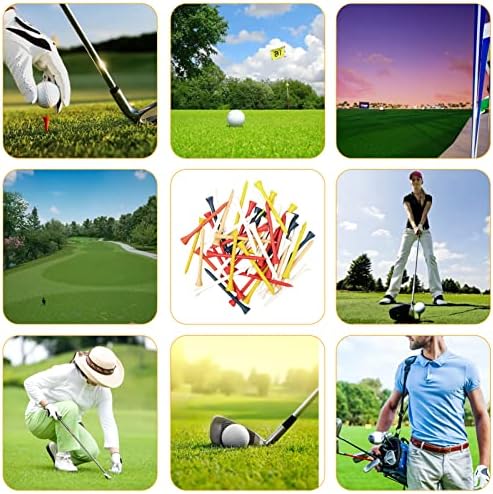 טיז גולף לסת-חבילת טיז גולף עץ טבעי מקצועי של 50, 3.3& 34;, בתפזורת טיז גולף גבוה להפחית ספין צד וחיכוך