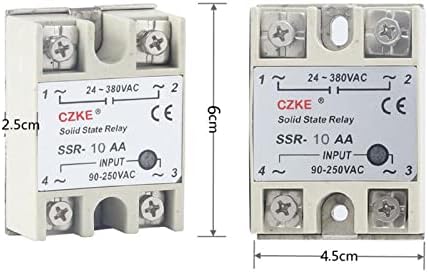 TWRQA SSR-10AA SSR-25AA SSR-40AA בקרת AC מעטפת AC מעטפת שלב יחיד ממסר מצב מוצק עם כיסוי פלסטיק SSR