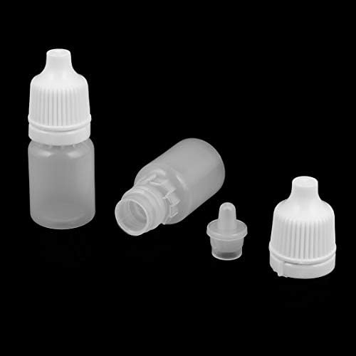 AEXIT שמן פלסטיק מד בקבוק טיפת עיניים נוזל נוזל לבן סחיטה 5 מל טפטפת ריקה 30 יחידות
