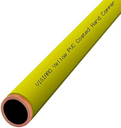 צינור נחושת קשיח מצופה PVC צינור קשיח, 1MTR, DIA חיצוני 3/8 אינץ ', עובי קיר 16 SWG, ציפוי PVC 2 ממ, חבילה של 10