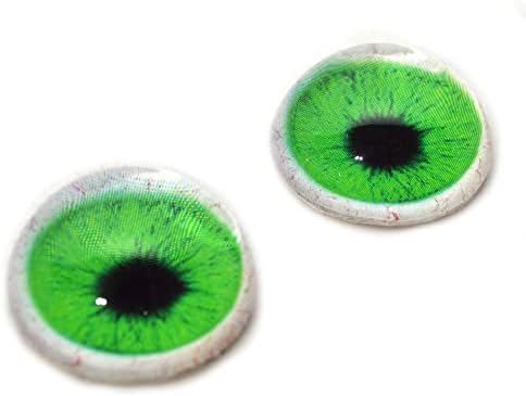 ירוק בוהק איריס כיפה גבוהה כיפה זכוכית עיניים לעיניים לתליון להכנת תכשיטים עטופים תכשיטים פו מלאכה או פסלים