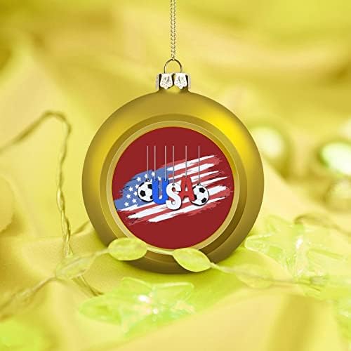 כדורגל וארהב דגל ארהב כדור חג המולד נופף קישוטים תלויים לתלייה לחג המולד קישוטי מסיבות אח 1 יחסי מפלגה