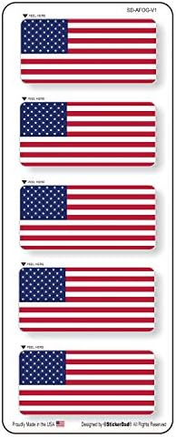 דגל אמריקאי ישן תהילה ויניל כובע קשה קסדת קסדה מאת Stackerdad® - גודל: 2 x 1 - כובע קשה, קסדה, חלונות, קירות, פגושים, מחשב נייד, ארונות וכו '.