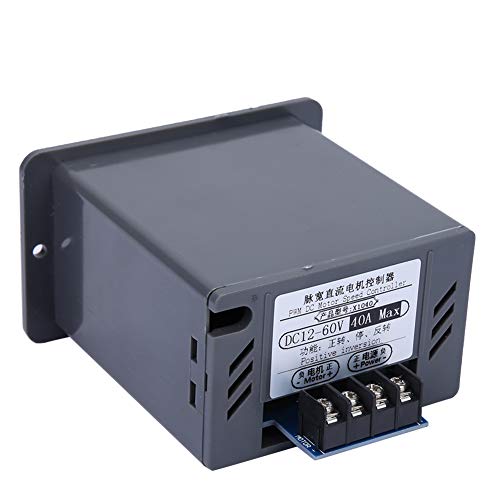 בקר מהירות מנוע DC, DC 12-60V 40A PWM מברשת מברשת בקר מהירות בקר CW CCW מתג הפיך תמיכה קדימה/סיבוב הפוך ועצירה