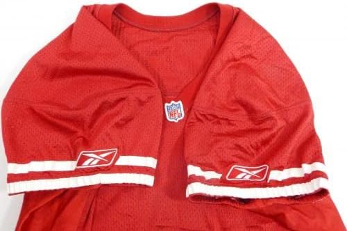 2002 סן פרנסיסקו 49ers Blank משחק הונפק אדום ג'רזי 48 730 - משחק NFL לא חתום משומש גופיות