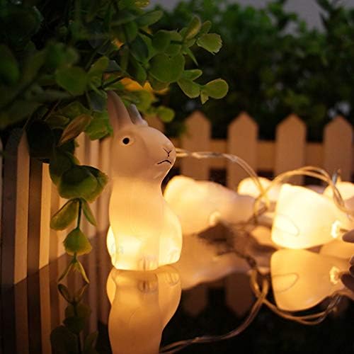 אורות מיתרי ארנב של Mobestech אורות פיות ארנב אורות 10 סוללת LED חמה לילה לבן אור חיצוני חדר מקורה חדר שינה קיר בית עיצוב עיצוב מסיבת יום הולדת לחתונה עיצוב גן