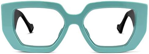 זיול אופנתי גדול גיאומטרי עבה כחול אור חסימת משקפיים לנשים גברים ריס זופ606881