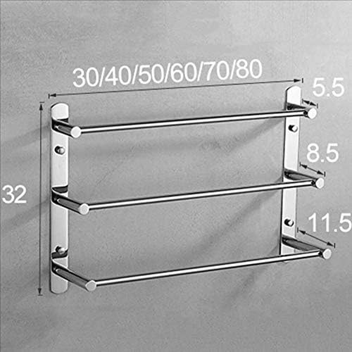 מדפי מגבות LXDZXY, מוט מגבת - 304 מתלה מגבת נירוסטה, 30 סמ