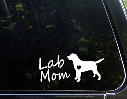 Uusticker 6x3inch מעבדה אמא ​​לברדור אמא מדבקות כלב מדבקות ויניל מכוניות Labradoodle משאיות טנדרים קירות מחשב נייד לבן