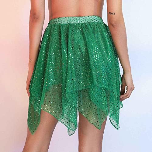 ריטאן פאייטים חצאית בטן חצאית שוליים חצאית נלהבת חצאית מחול תלבושת ביצועים לנשים ובנות