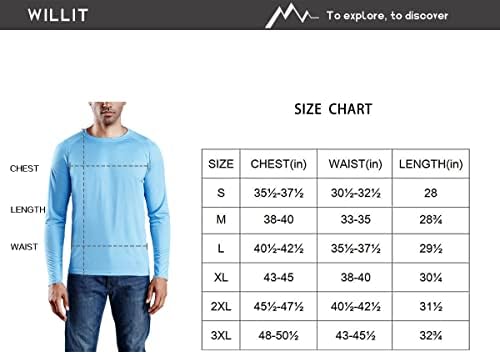 ויליט שומר פריחה לגברים חולצות שחייה עד 50+ חולצות שרוול ארוכות הגנה על שמש SPF טיולים רגליים דיג UV חולצה