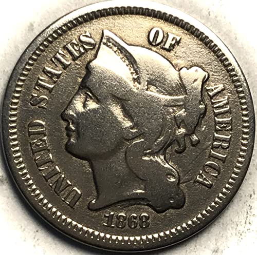 1868 קנס בחירה של שלוש סנט ניקל של שלוש סנט