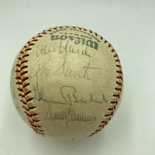 1965 קבוצת שיקגו קאבס חתמה על וינטג 'וילסון בייסבול ארני בנקס JSA COA - כדורי בייסבול עם חתימה