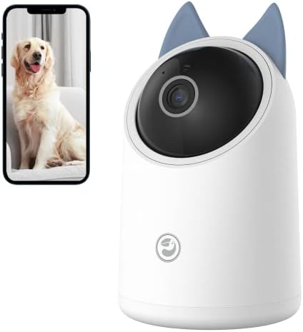 מצלמת אבטחה מקורה של Danale 4MP, מצלמה מקורה Wi-Fi של 2.4 ג'יגה הרץ לביטחון ביתי, איתור תנועה לתינוקות/חיות מחמד/זקנים, אחסון ענן בחינם של 180 יום ועבודות אחסון מובנות עם Alexa & Google Assistant