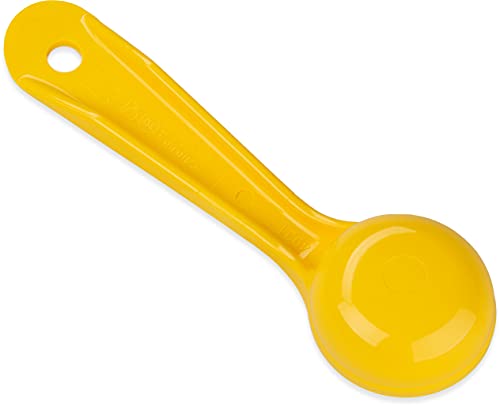 מוצרי שירות מזון של קרלייל מודדים כף מדידה מוצקה עם ידית קצרה, 1 אונקיה, צהוב