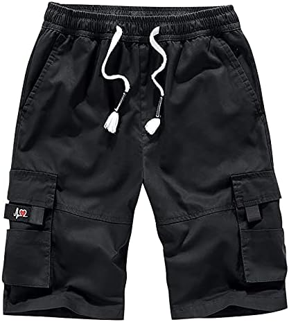 מכנסי מטען של ymosrh מכנסיים קצרים לגברים מכנסי כיס מכנסיים מכנסיים כותנה