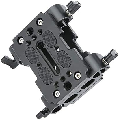 לוחית BasePlate תמיכה בכתף ​​NICERIG עם מסילת מסילה מהדק מוט 15 ממ לתמיכה מוט/כלוב אסדות DSLR