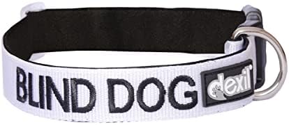 כלב עיוור צבע לבן קידוד אזהרה S-M L-XL אבזם צווארוני כלבים