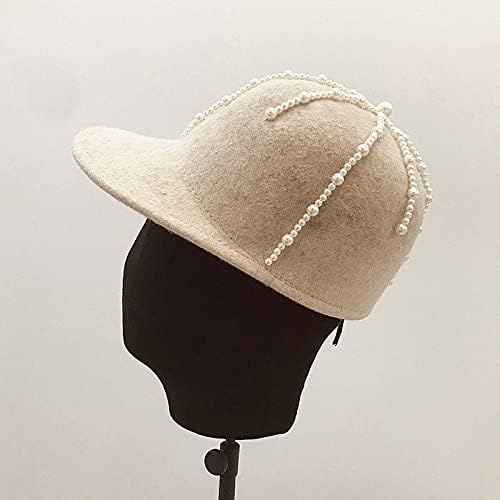 BBDMP 2020 צמר כובע בייסבול פנינים אלגנטיות נשים גזוז