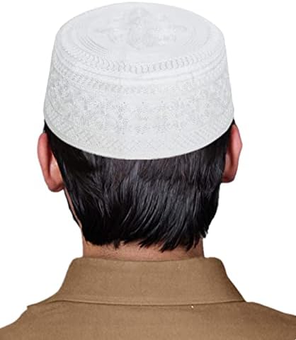 גברים מוסלמי תפילה קופי כובע לנשימה רקמת קופיה טופי שמש כובע האיסלאם קופי כלי ראש טאקה מתפלל כפת כובע גולגולת כובע