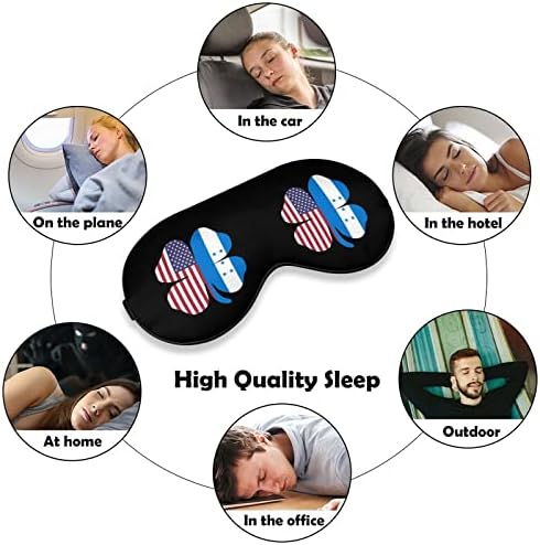 דגל הונדורס אמריקאי שמרוק מצחיק מסכת עיניים שינה רכה כיסוי עיניים מכוסות עיניים עם רצועה מתכווננת צולליות לגברים נשים