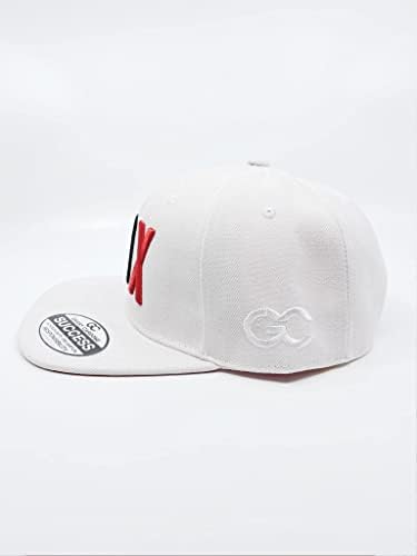 גרנט קרדון כובע סנאפבק פי 10 חמישה פאנלים שחור ואדום על לבן