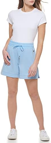 קלווין קליין ספורט -ספורט מכנסיים קצרים בגדי ספורט לנשים הוא טרי צרפתי שטוף נוח מותן אלסטי קל משקל קל, כחול