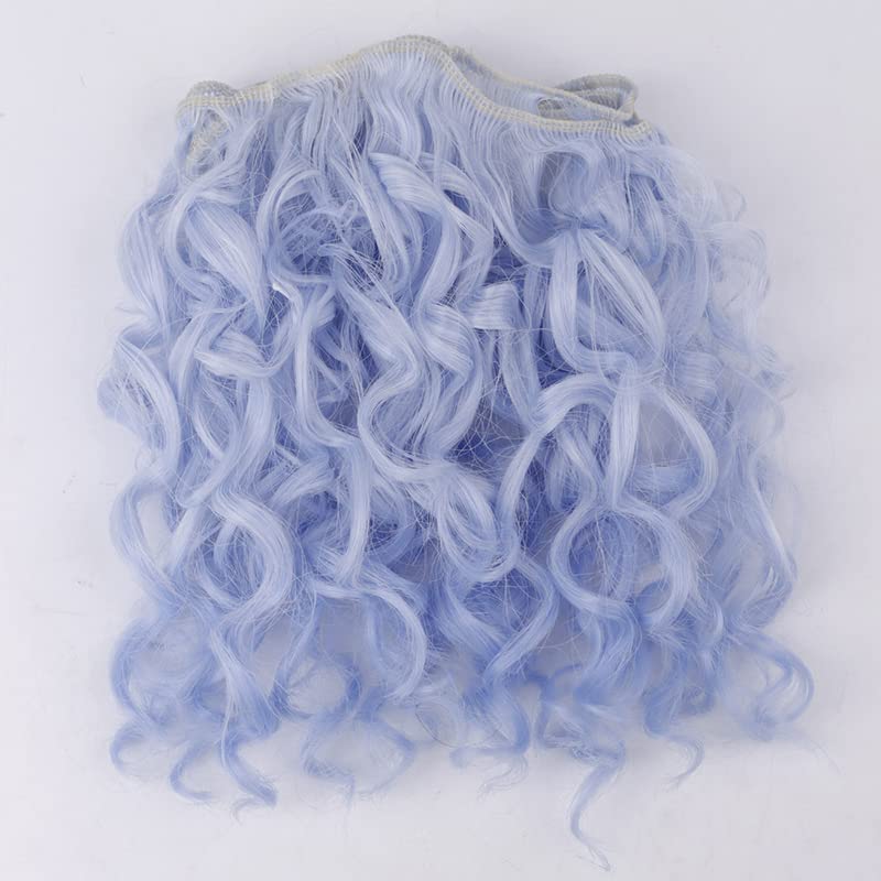 AIDOLLA 6PCS בובה WIG DIY אביזרי בובה ישר סיבים סינטטיים מתולתלים פאה שיער ארוך טמפרטורה גבוהה חיקוי אופנה רול רול בובה שיער 5.90''X39.37 '' עבור DIY 1/3 1/4 1/6 BJD SD בובה פאות