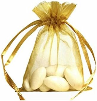 Kingwedding 6 x9 16x22 סמ אורגנזה שרוך שקית מתנה של תכשיטים ממתקים חזקים לכיס למסיבה לחתונה טובה