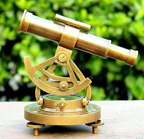 פליז עתיק ימי מיני עלידדה עם טלסקופ ומצפן פליז פלידדאד
