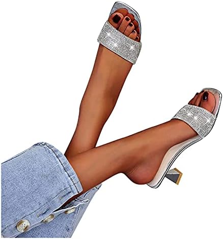 טריזי סנדלי נשים נעלי בית נשים ללבוש אופנה סגנון אחד נעלי בית עם עקבים גבוהים מגניב