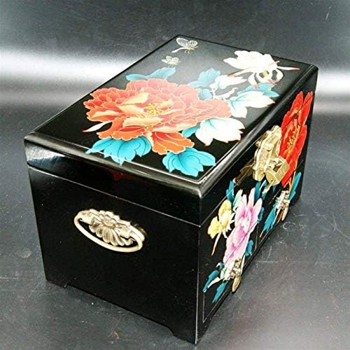 תיבת תכשיטים של YFQHDD - קופסאות אחסון תכשיטים של כלי תכשיטים קופסא מתנה לחתונה קופסת עץ קופסת תכשיטים