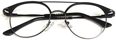 אמאר סגנון חיים מחשב משקפיים עגול שחור מועדון מאסטר מתכת 49 ממ יוניסקס_אלקפרפר1634