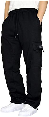 מכנסי זיעה של Egmoda לגברים עם כיסים, מכנסיים אתלטים של גברים ספורטיביים מכנסיים רצים מכנסיים חיצוניים של מכנסי היפ הופ אופנה חיצוניים