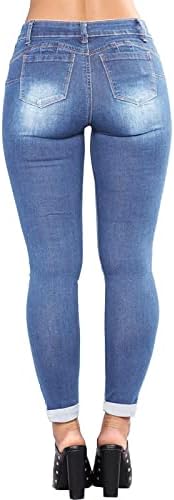 חותלות יחסית של אתקיה נשים אופנה צינור ישר ישבן דק ג'ינס ג'ינס קל משקל ג'ין נשים