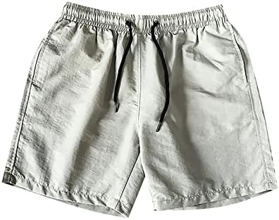 מכנסי כדורסל קצרים לגברים מכנסי חוף קיץ עם שרוך בכושר קלאסי עם מותניים אלסטיים וכיסים קצרים