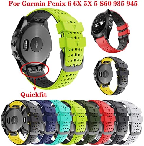 Aehon 26 22 ממ מהיר רצועת Watchband עבור Garmin Fenix ​​7 7x 6 6x fenix 5 5x 3 3 HR 935 צפה בסיליקון EasyFit Strap Strap
