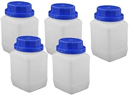 חדש LON0167 5 יחידות 750 מל ריבוע פלסטיק פה רחב דגימה כימית מדגם כימי מעצב בקבוק עיבוי (5 Stücke 750 מל Kunststoff Platz Weithals Chemische Probe Reagnz Flasche verdickung