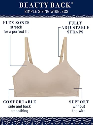 Vanity Fair Fair Women's Comfort Bra, התאם אישית את הצורה והתמיכה שלך: רצועות להמרה, סוודר קל, החלקה אחורית