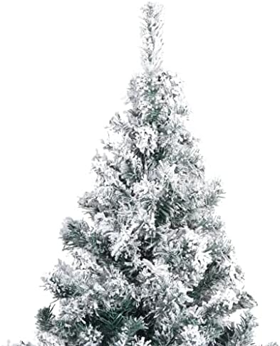 vidaxl עץ חג המולד מלאכותי עם שלג נוהר ירוק 70.9 PVC