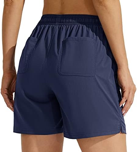 ויליט מכנסי טיול לנשים קצרים 5 אינץ 'מכנסיים קצרים חיצוניים גולף חיצוני מהיר יבש מכנסיים קצרים קיץ עם כיסים