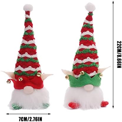 קישוטים יצירתיים חסרי פנים עץ בובת בובת בובה בובה כובע תלוי מיני חג המולד סרוג עיצוב הבית שרשראות קריסטל למלאכה