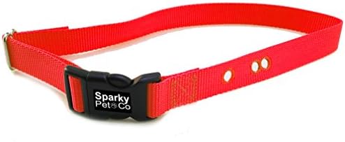Sparky Pet Co - רצועת החלפת Ecollar - שחרור קל אבזם צווארון כלבים - ניילון מחוספס - ¾ ”3 חור לא רצוף - עבור מערכות גדר בלתי נראות
