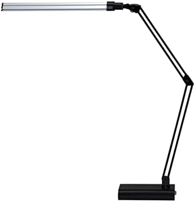 V- Light Advantus מנורת שולחן LED חסכונית באנרגיה, שחור וכסף 3 x 3 x 21.5