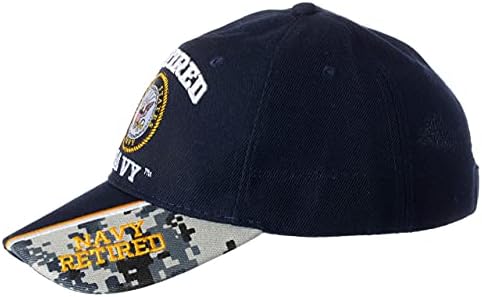 חיל הים של ארצות הברית USN כובע בייסבול בדימוס ופגז אמין חוצה את חבילת מטבעות האתגר הקו