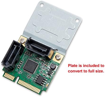 MINI PCIE ל- SATA III 2 יציאות פשיטה מתאם כרטיס ASMEDIA 1061R עבור כריית IPFS והוספת מכשירי SATA 3.0