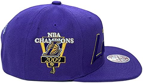 מיטשל ונס לה לוס אנג'לס לייקרס 2009 2009 גמר NBA אלוף שנה גביע סנאפבק, כובע מתכוונן סגול