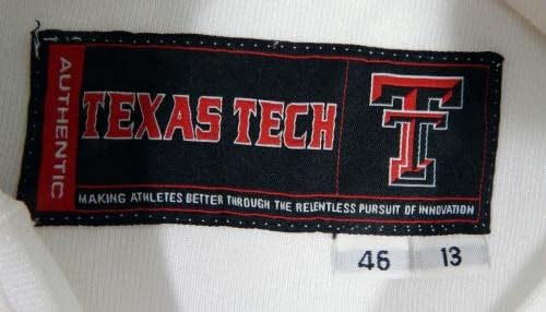 2013 טקסס טק ריידרס ריידרס משחק ריק הונפק ג'רזי לבן טקסס גאווה 46 - משחק קולג 'בשימוש
