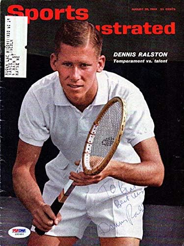 דניס רלסטון חתם על שער מגזין ספורטס אילסטרייטד לבראד פ. ס. א. / דנ א ז80492-מגזיני טניס חתומים